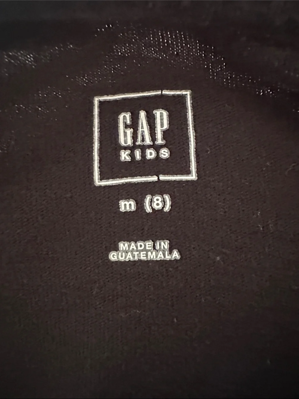 💀GAP kids Black Long-Sleeve Tee with Neon Yellow-Outlined Skull medium youth